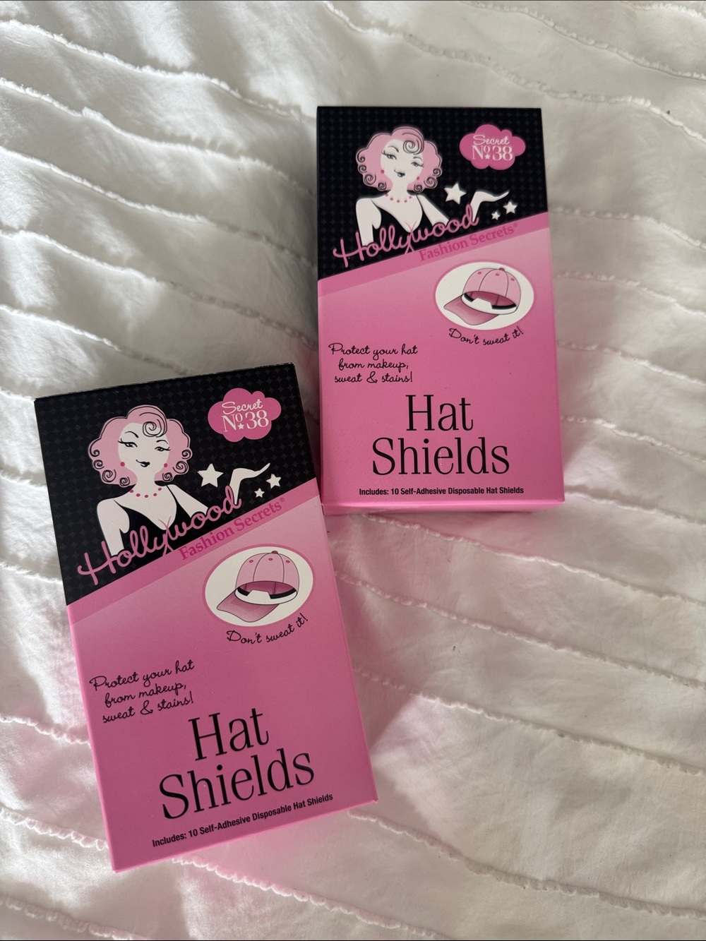 Hollywood Fashion Secrets Pink Hat Shields - Pack of Disposable Hat Liners